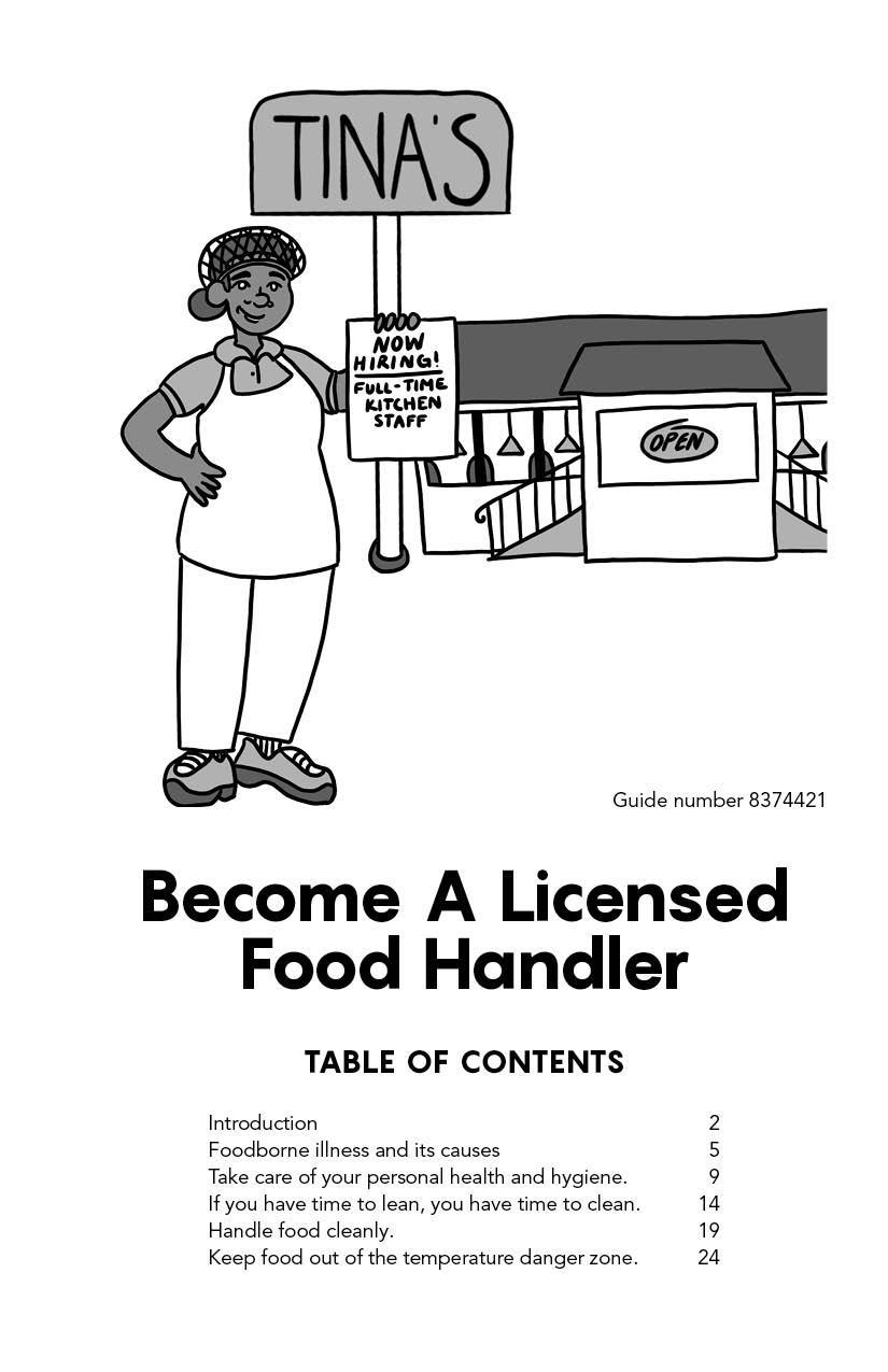 Table Of Contents - Become A Licensed Food Handler by Level