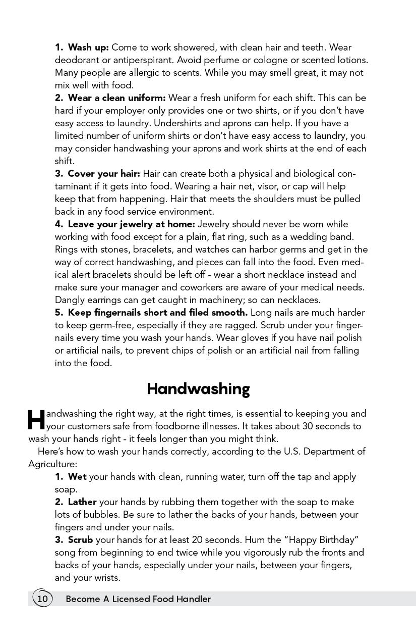 Page 10 - Become A Licensed Food Handler by Level