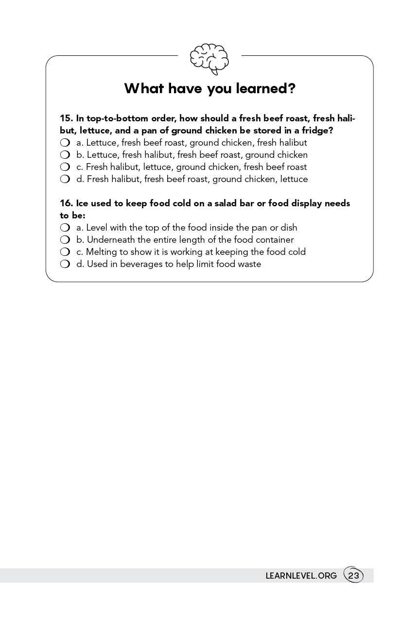Page 23 - Become A Licensed Food Handler by Level