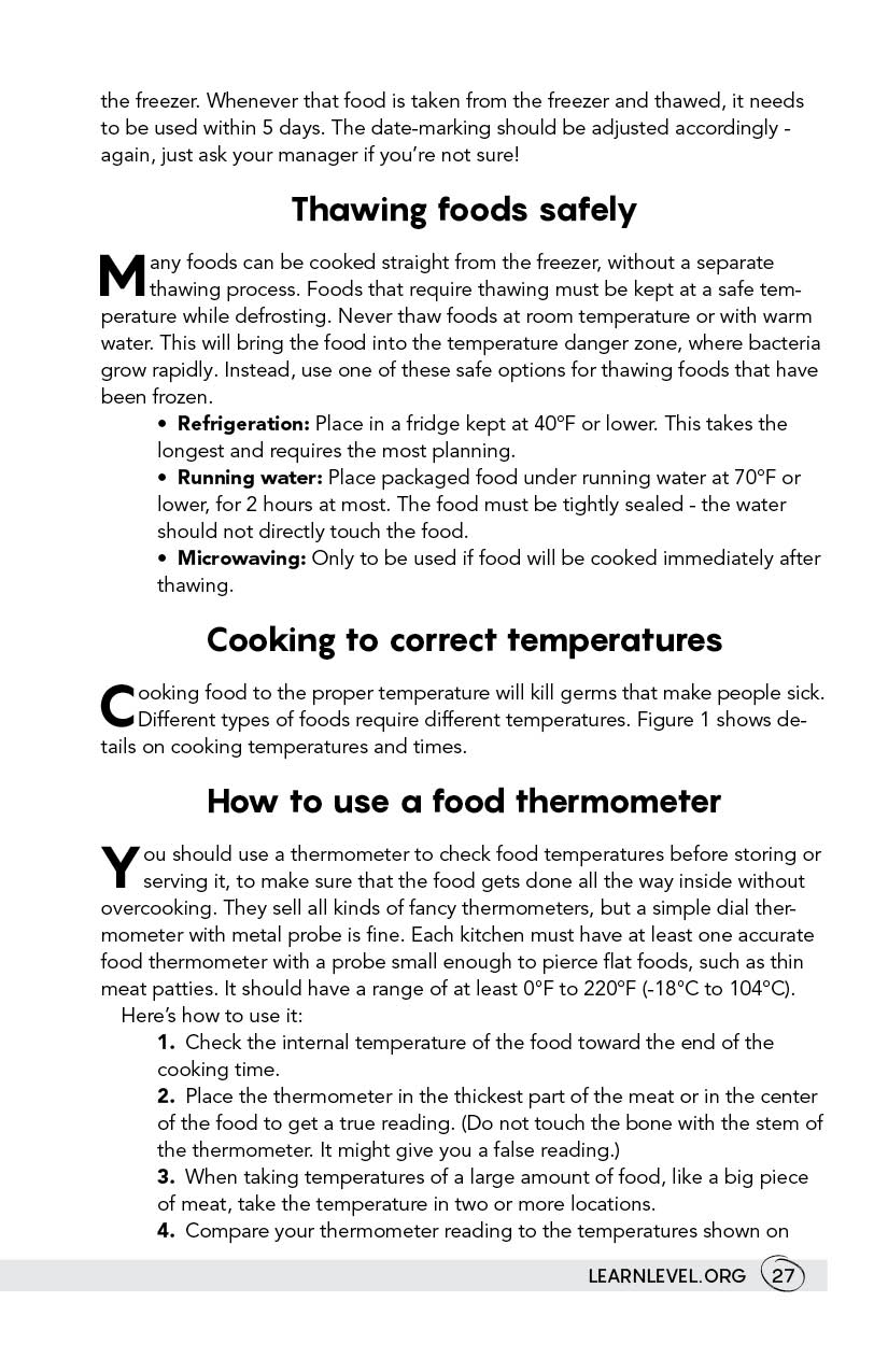 Page 27 - Become A Licensed Food Handler by Level