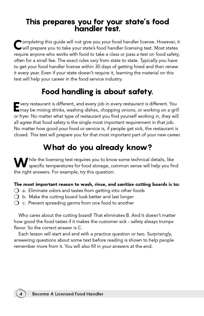 Page 4 - Become A Licensed Food Handler by Level