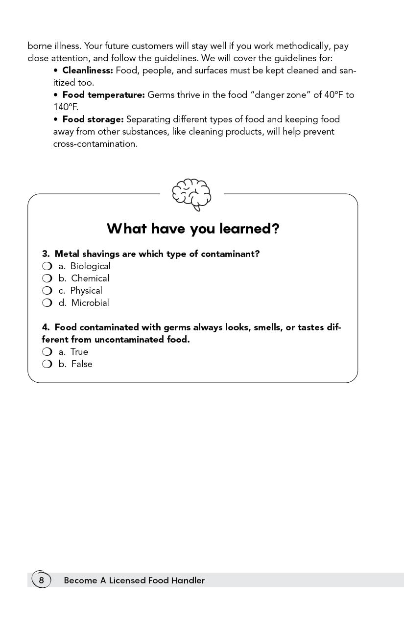 Page 8 - Become A Licensed Food Handler by Level