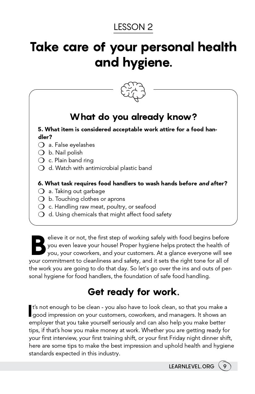 Page 9 - Become A Licensed Food Handler by Level