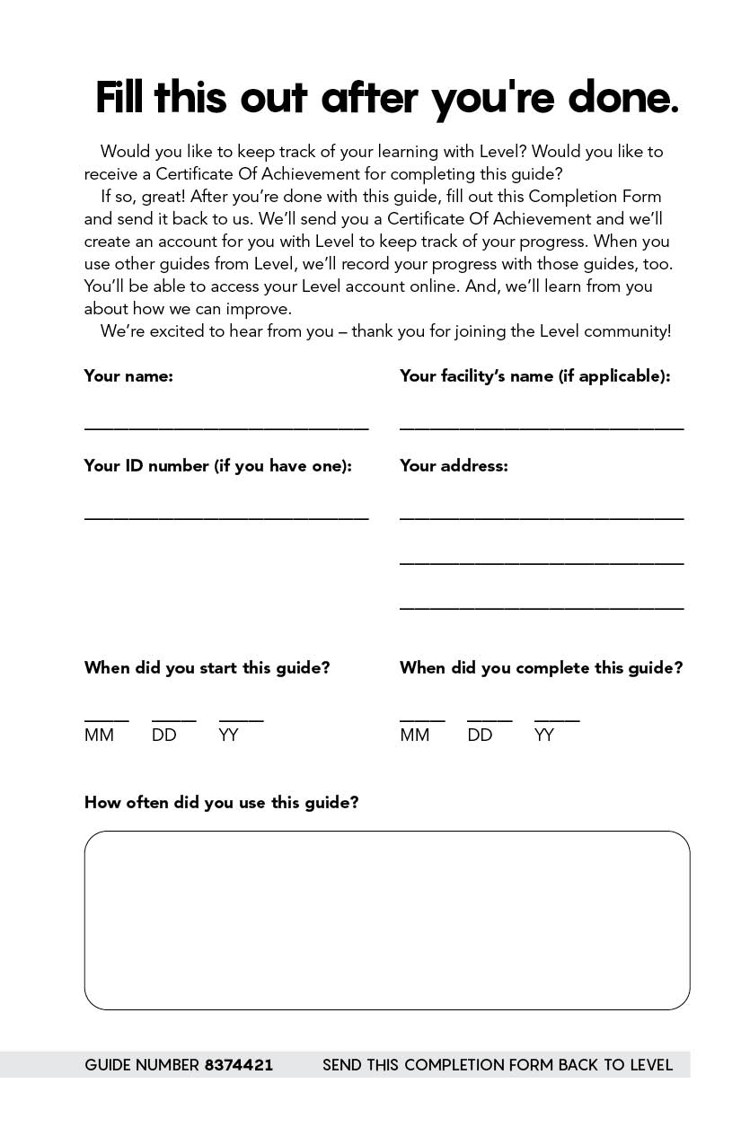 Completion Form - Become A Licensed Food Handler by Level