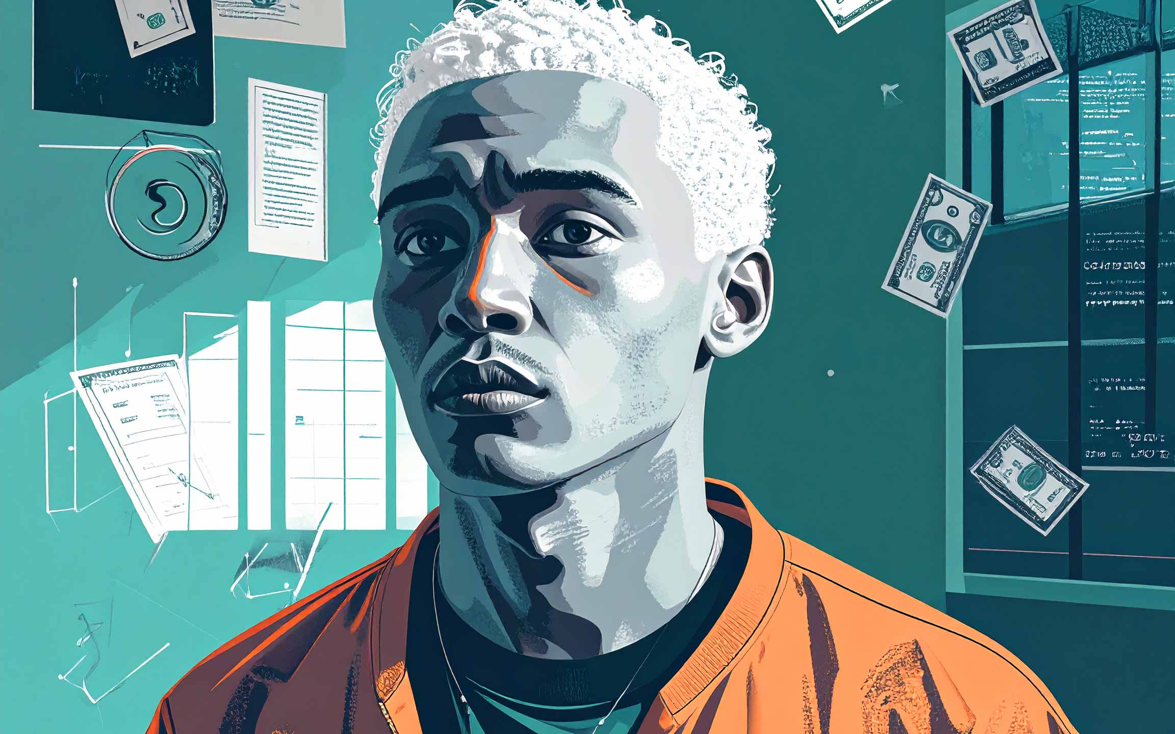 Person in prison learning about financial literacy to prepare for a more successful life after prison