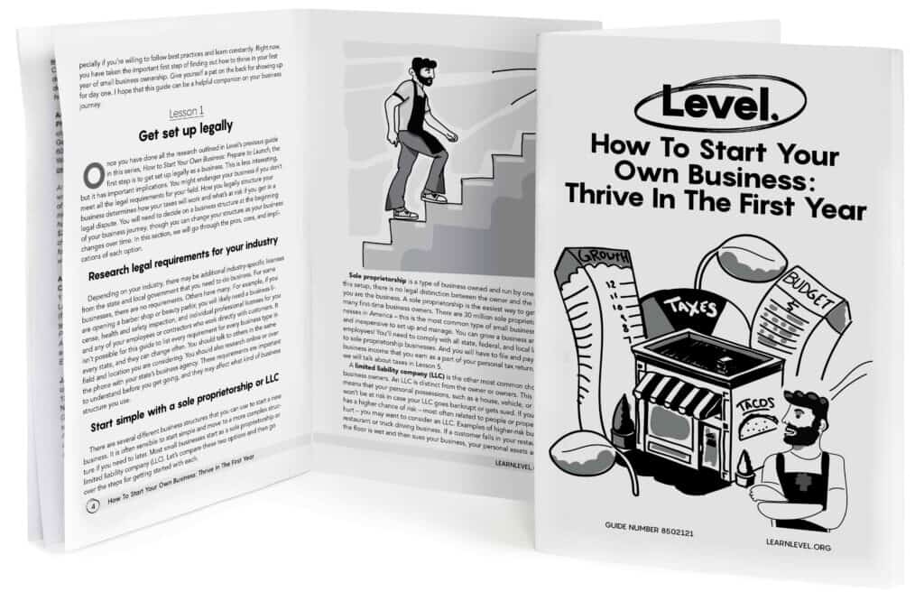 Level's prison entrepreneurship educational guide How To Start Your Own Business: Thrive In The First Year