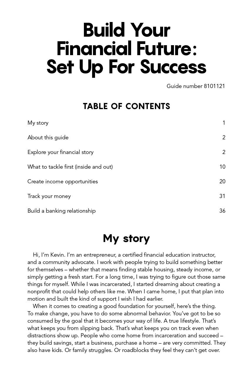 Table Of Contents - Build Your Financial Future: Set Up For Success by Level