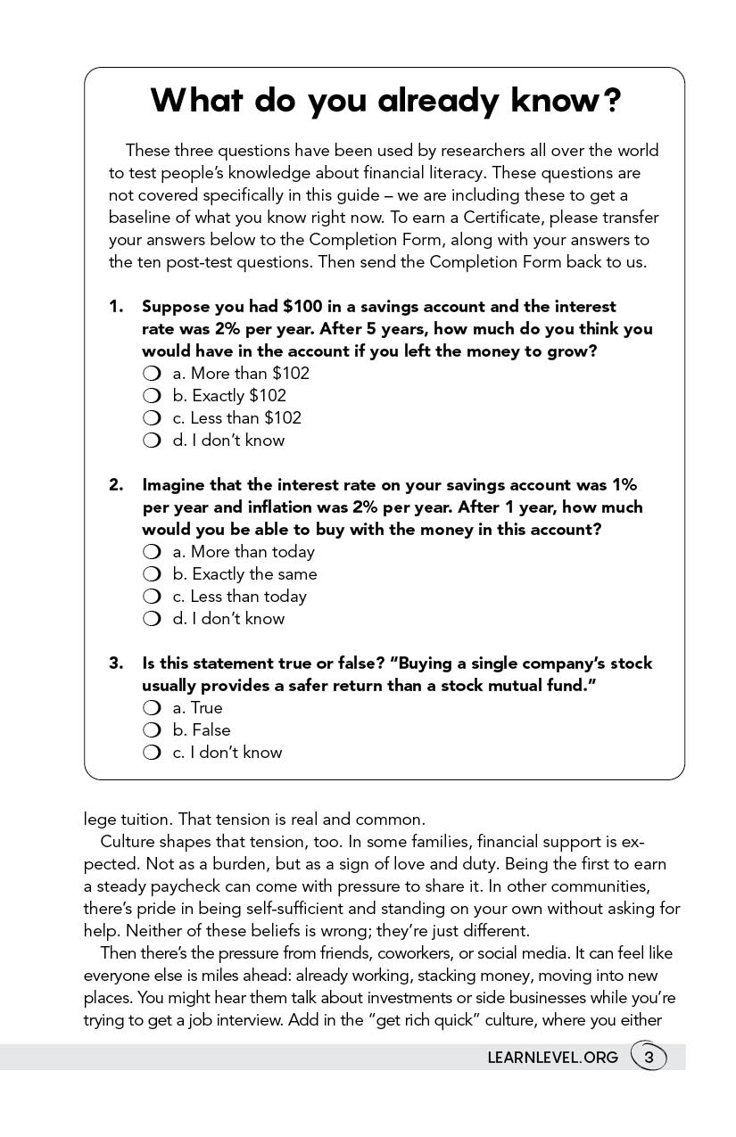 Page 3 - Build Your Financial Future: Set Up For Success by Level