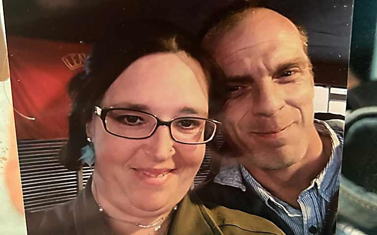 Peggy Smedley and her partner Donnie Rickner. Peggy enrolled her incarcerated loved one into Level's prison education program.
