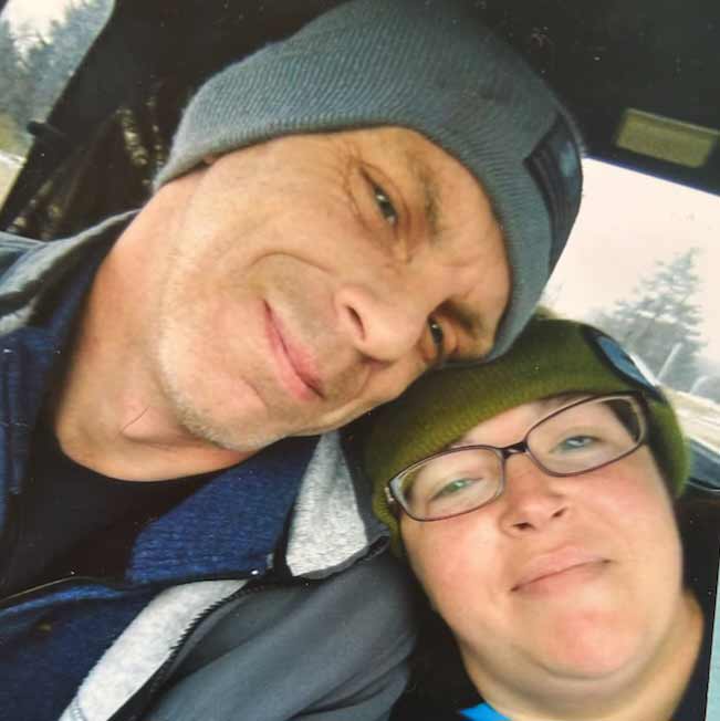 Peggy Smedley with her partner Donnie Rickner. Peggy enrolled Donnie into Level's prison education program.