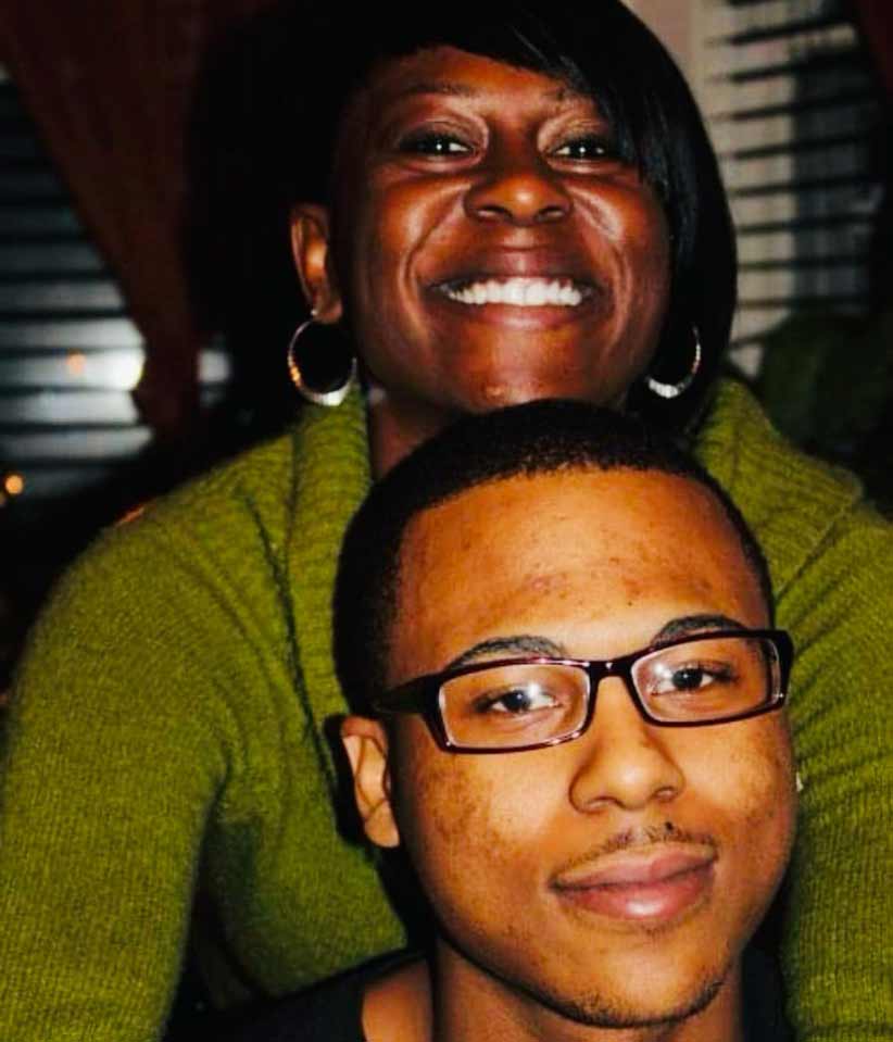 Nicole Steward and her son Jordan Johnson.