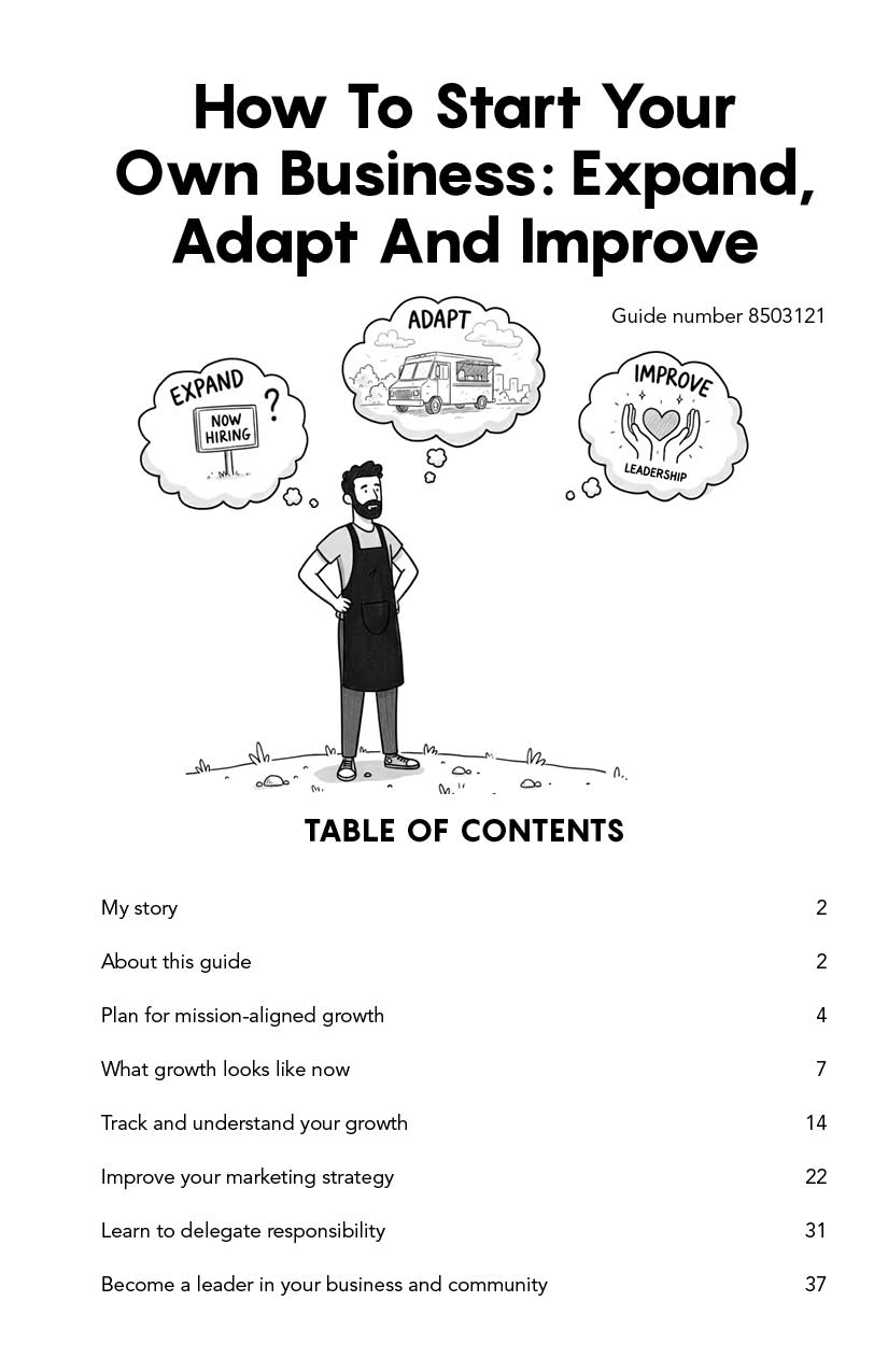 Table Of Contents - How To Start Your Own Business: Expand, Adapt And Improve by Level