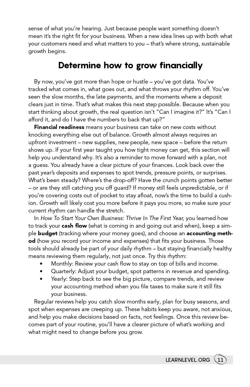 Page 11 - How To Start Your Own Business: Expand, Adapt And Improve by Level