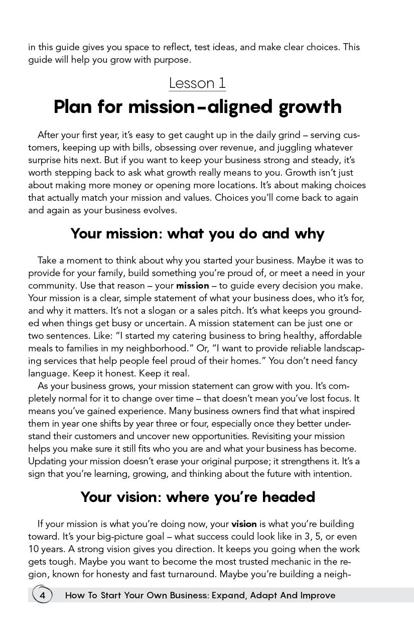 Page 4 - How To Start Your Own Business: Expand, Adapt And Improve by Level