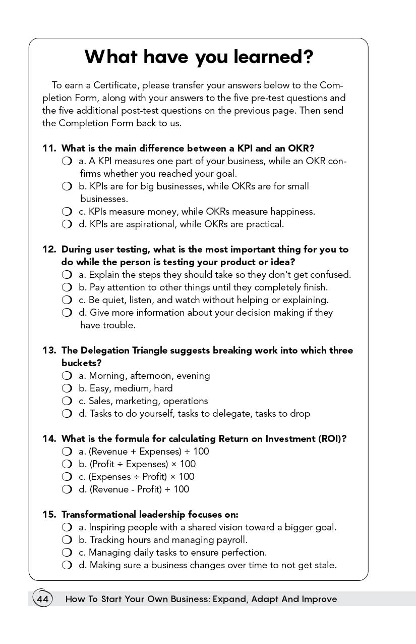 Page 44 - How To Start Your Own Business: Expand, Adapt And Improve by Level