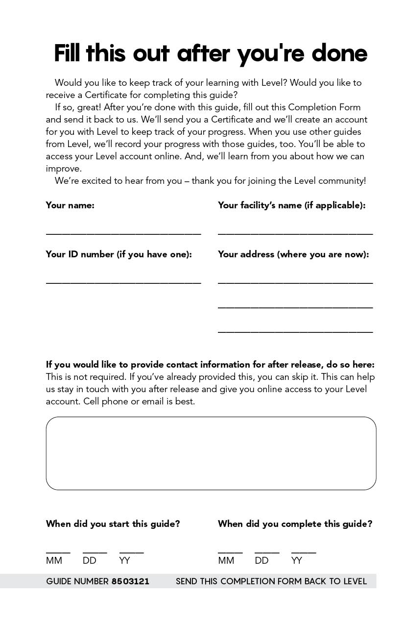 Completion Form - How To Start Your Own Business: Expand, Adapt And Improve by Level