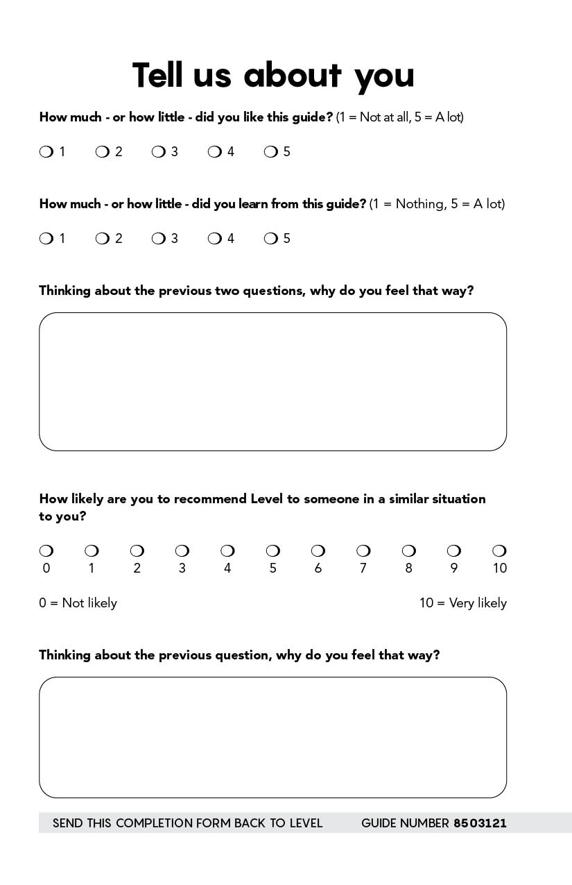 Completion Form - How To Start Your Own Business: Expand, Adapt And Improve by Level