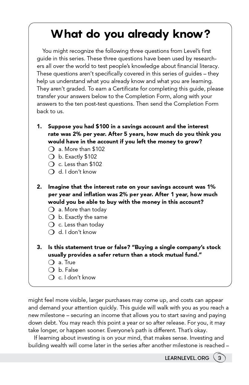 Page 3 - Build Your Financial Future: Stabilize And Grow by Level