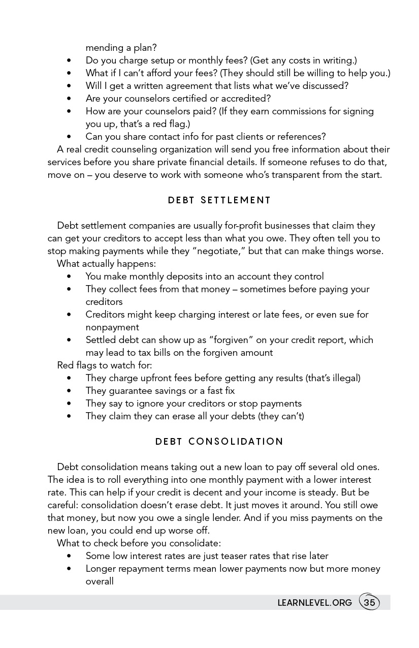 Page 35 - Build Your Financial Future: Stabilize And Grow by Level