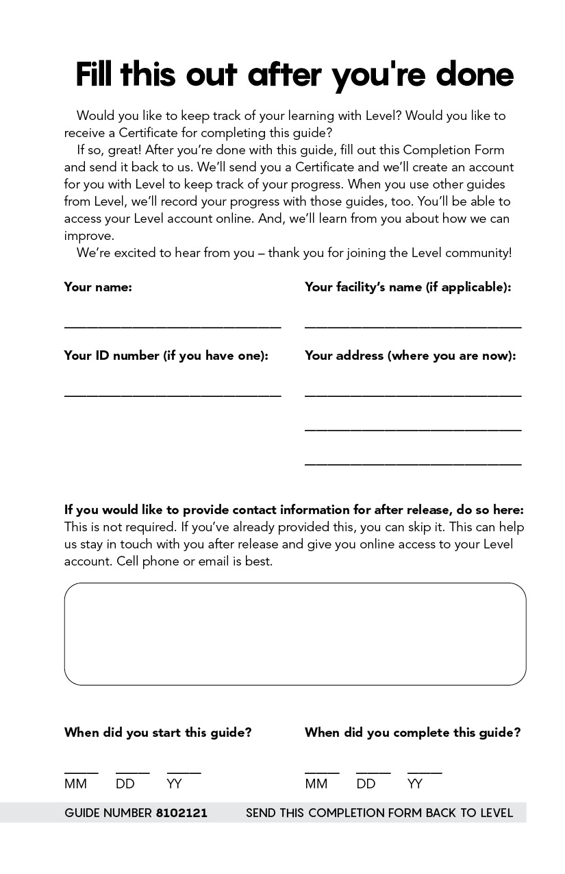 Completion Form - Build Your Financial Future: Stabilize And Grow by Level