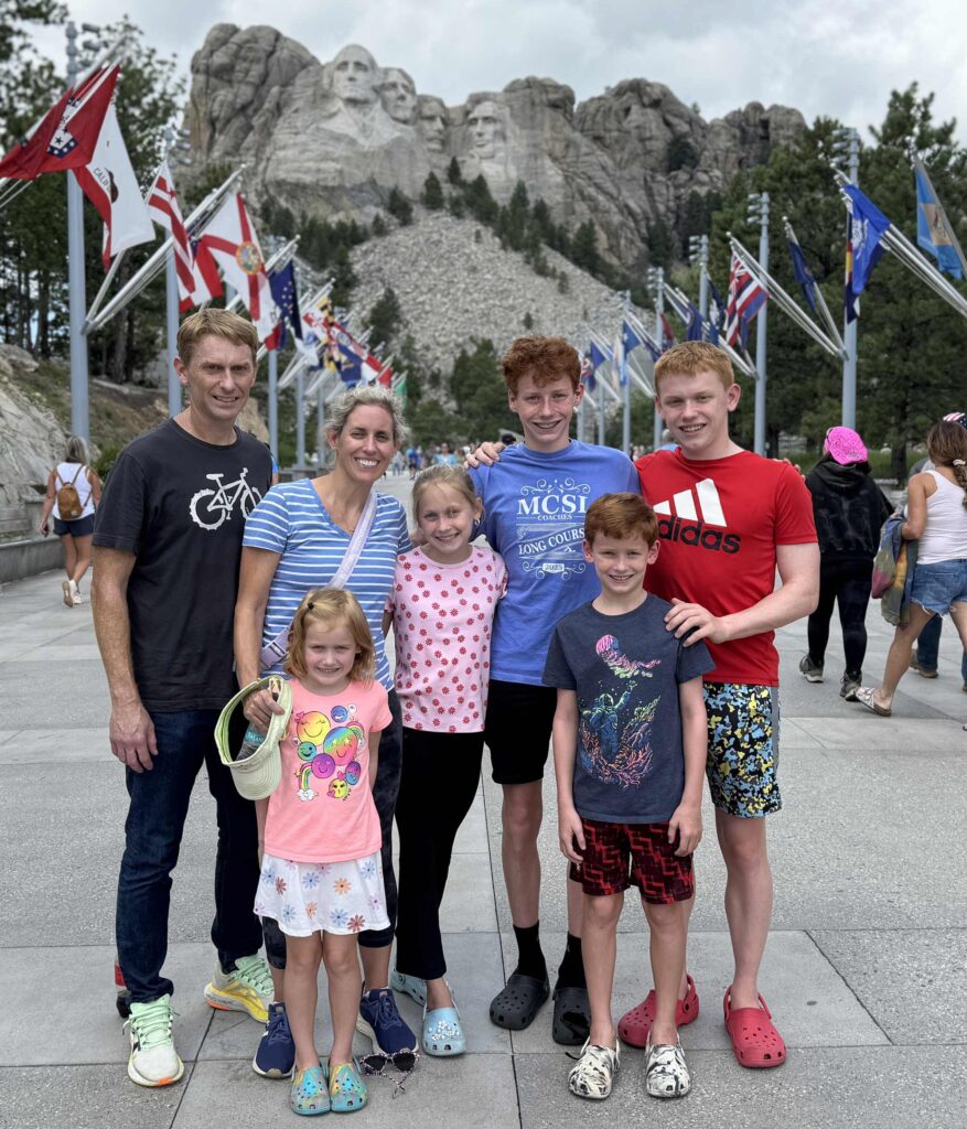 Volunteer Marycolleen McAllister-Fry with her family