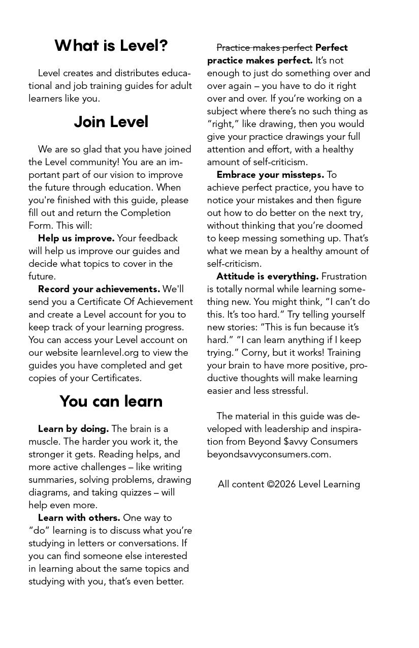 Inner Front Cover - Build Your Financial Future: The Power Of Ownership by Level