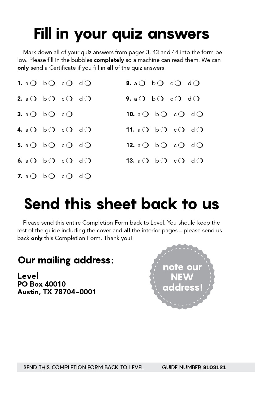 Completion Form - Build Your Financial Future: The Power Of Ownership by Level